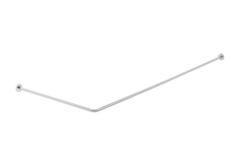 Drążek zasłony prysznicowej kątowy asymetryczny chrom 2