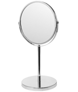 Lustro powiększające stojące 35cm chrom kosmetyczne  