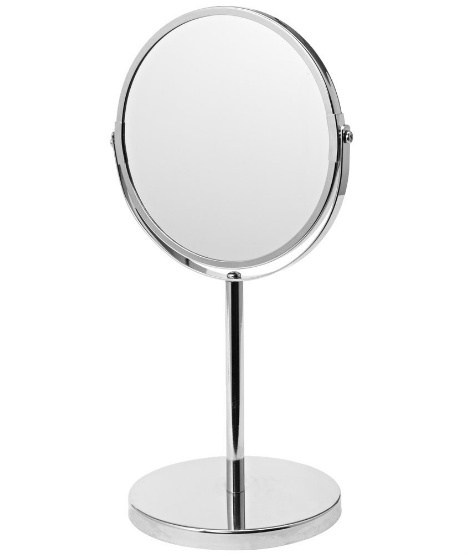Lustro powiększające stojące 35cm chrom kosmetyczne  