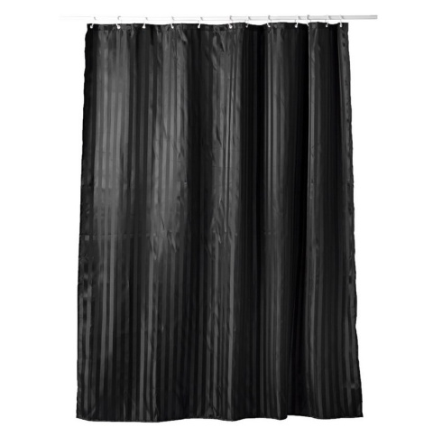 Zasłona prysznicowa ALGUA 180x200 poliester czarna  