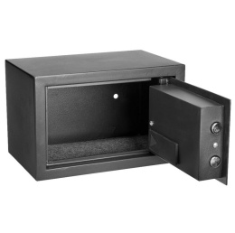 Sejf elektroniczny szyfr 8,5 l stal ścienny stalowy