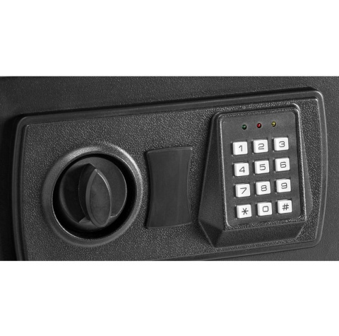 Sejf elektroniczny szyfr 8,5 l stal ścienny stalowy