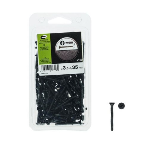 Wkręty 3,5x35mm 160 szt PH/PH fosfatowane czarne  
