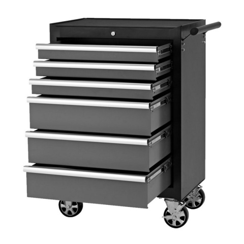 Wózek narzędziowy BQ kółkach 6 szuflad stal