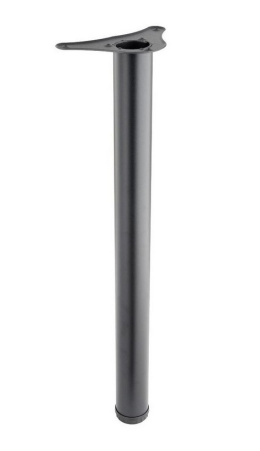 Noga meblowa 74x71x6x6cm czarna metal regulacja 3cm