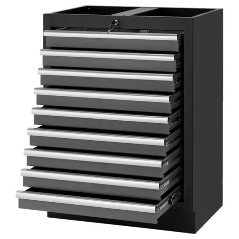 Szafka narzędziowa BQ 9 szuflad zamykana stal