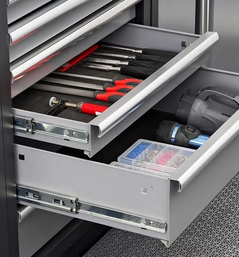 Szafka narzędziowa BQ 9 szuflad zamykana stal