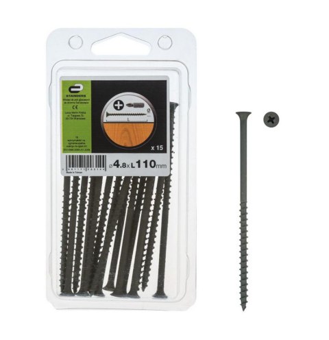 Wkręty 4,8x110mm 15 szt PH/PH stal węglowa  