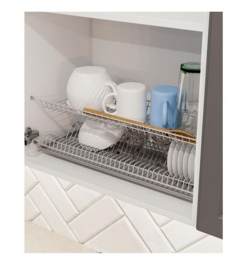 Suszarka naczyń szafkowa 8x56x28 biała stalowa