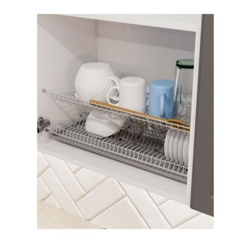 Suszarka naczyń szafkowa 8x76x28 biała stalowa