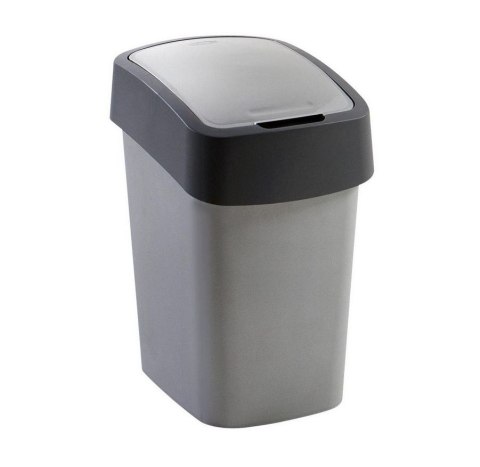 Kosz śmieci GIA 50 l uchylny pokrywą szary  
