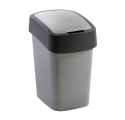 Kosz śmieci GIA 25 l uchylny pokrywą szary