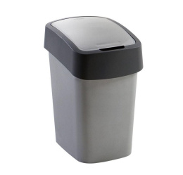 Kosz śmieci GIA 10 l uchylny pokrywą szary  