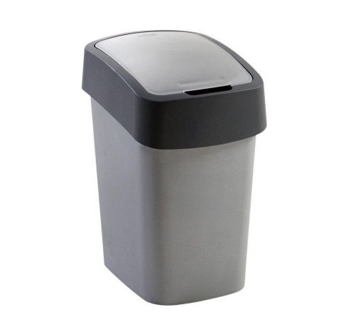 Kosz śmieci GIA 10 l uchylny pokrywą szary  