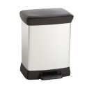 Kosz śmieci IPS pokrywą pedał srebrny 30 l  