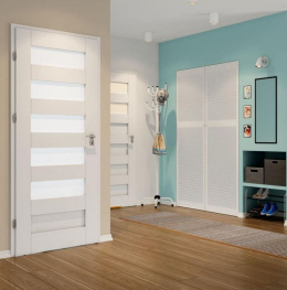 Lustro wiszące rama dekoracyjne 82,2x34,2 cm białe  