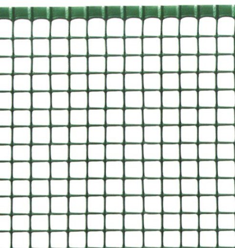 Siatka PCV kwadrat oczko 15x15mm wysokość 100cm*50mb zielona rolka siatki 
