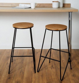 Stołek barowy drewniany kuchenny 71x40x40 industrial