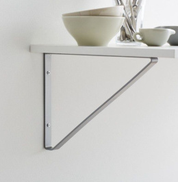 Wspornik półki dekoracyjny 28x2x20cm srebrny  