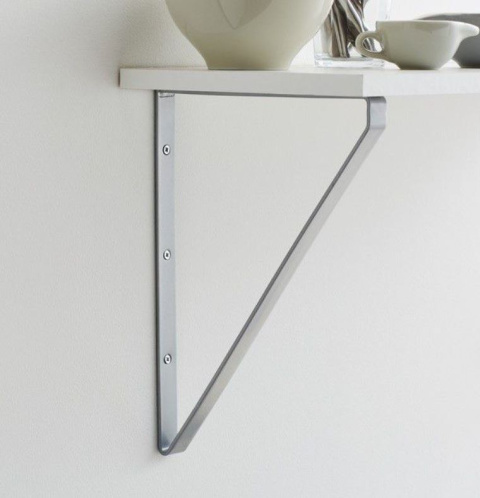 Wspornik półki dekoracyjny 28x2x20cm srebrny  