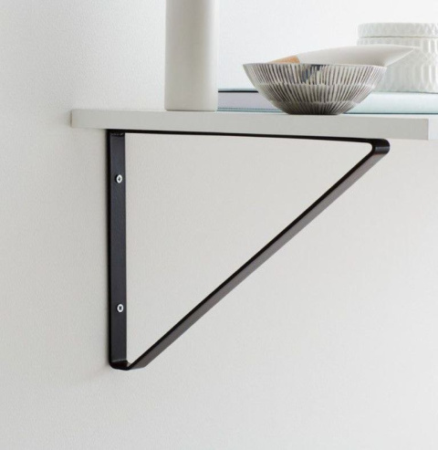 Wspornik półki dekoracyjny 28x2x20cm czarny 