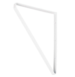 Wspornik półki dekoracyjny 28x2x20cm biały metal  