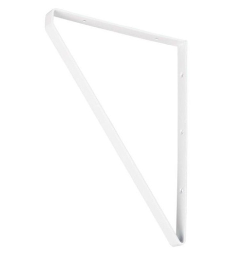 Wspornik półki dekoracyjny 28x2x20cm biały metal  