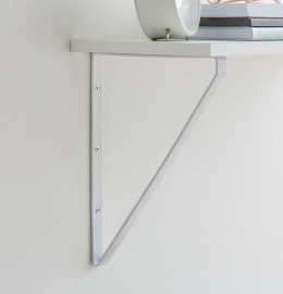 Wspornik półki dekoracyjny 28x2x20cm biały metal  