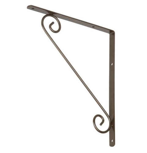 Wspornik półki dekoracyjny kuty 20x2x15 antyczny brąz 