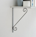 Wspornik półki dekoracyjny kuty 20x2x15 antyczny srebrny 