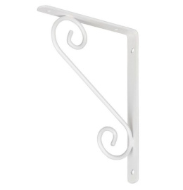 Wspornik półki dekoracyjny kuty 20x2x15 antyczny biały 