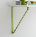 Wspornik półki dekoracyjny 28x2x20cm zielony  