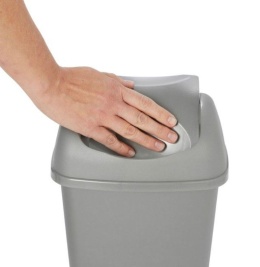 Kosz śmieci RIFF pokrywą 8 l szary biurowy