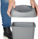 Kosz śmieci RIFF pokrywą 8 l szary biurowy