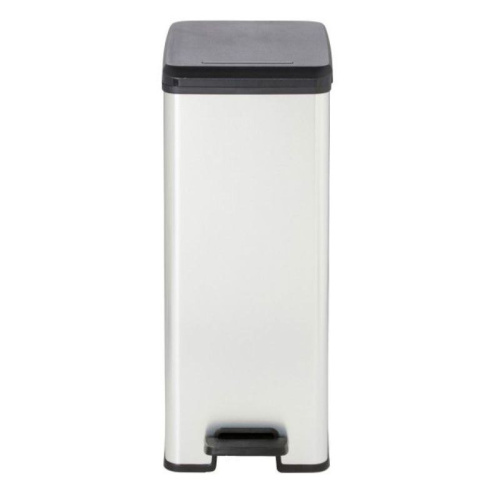 Kosz śmieci TICO pedał 40 l srebrny biurowy