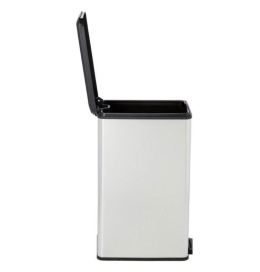 Kosz śmieci TICO pedał 40 l srebrny biurowy