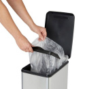 Kosz śmieci TICO pedał 40 l srebrny biurowy