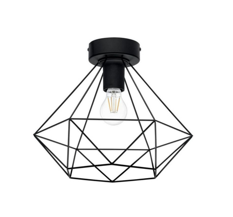 Lampa sufitowa Indust E27 60W czarna nowoczesna  