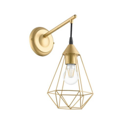 Lampa ścienna kinkiet Indust E27 60W złota nowoczesna  