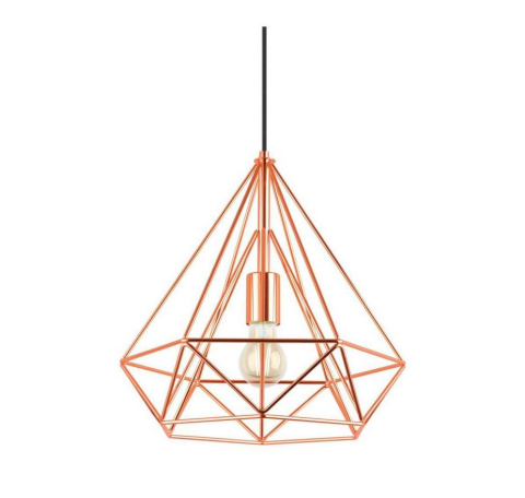 Lampa wisząca Indust E27 60W miedziana nowoczesna  