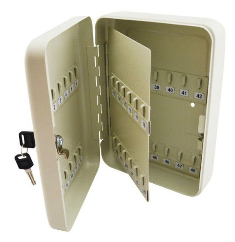 Szafka klucze 48 miejsc 25x18x8 biała zamykana