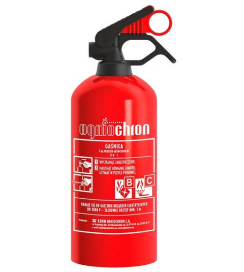 Gaśnica proszkowa 1 kg mała pożarów urz elek