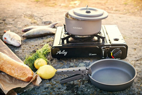 Naczynia biwakowe zestaw naczyń biwak aluminium