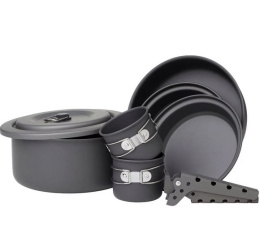 Naczynia biwakowe zestaw naczyń biwak aluminium