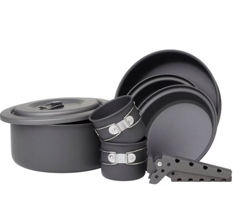 Naczynia biwakowe zestaw naczyń biwak aluminium