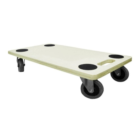 Wózek platforma transport pudeł skrzyń max 200 kg sklejka antyposlizg koła skrętne