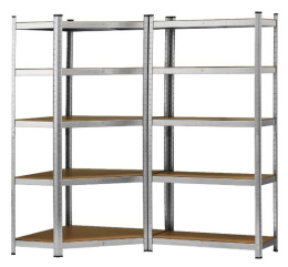 Regał rogu SDN max 175kg blacha stalowa ocynkowan półki MDF