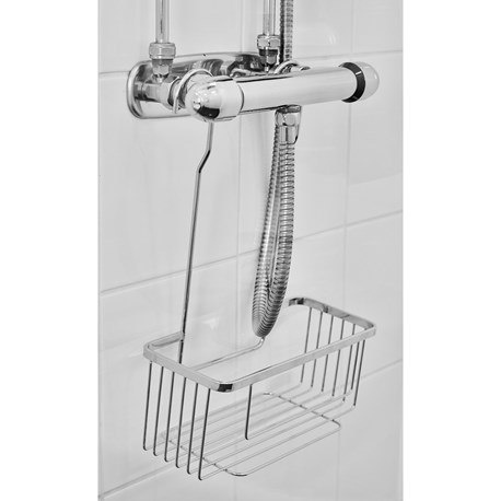 Koszyk kran prysznic wygoda praktyka chrom mydło