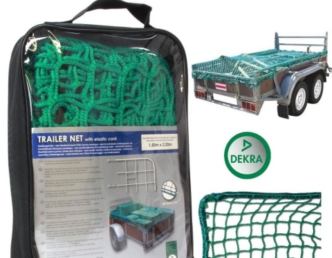 Gumowana siatka elastyczną linką Ø6 mm 220cm 150cm przyczepa  