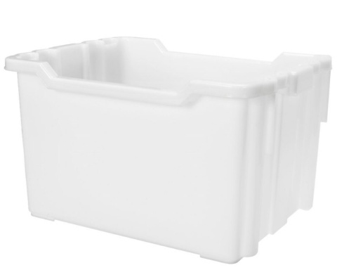 Pojemnik 107l 70kg mocny WALLE biały sztaplowanie segregacja